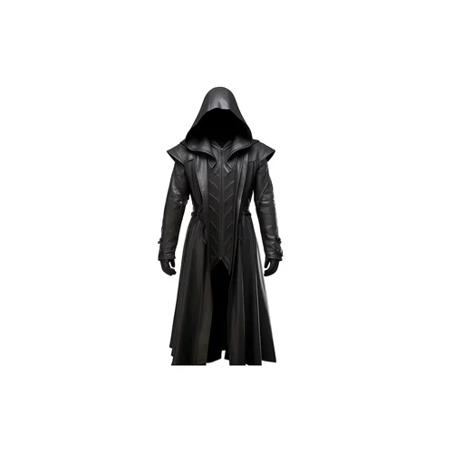Men-Black-Hooded-Leather-Long-Coat