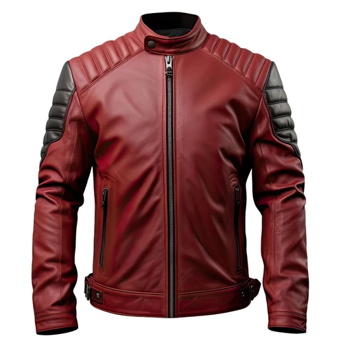 Men-Maroon-Cafe-Racer-Leather-Jacket