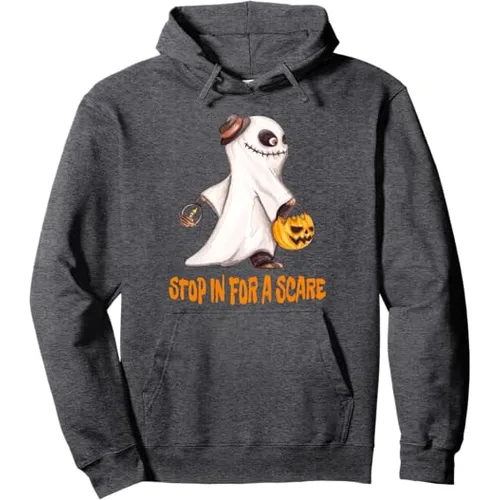 Halloween-Ghost-Stop-In-for-a-Scare-Grey-Hoodie