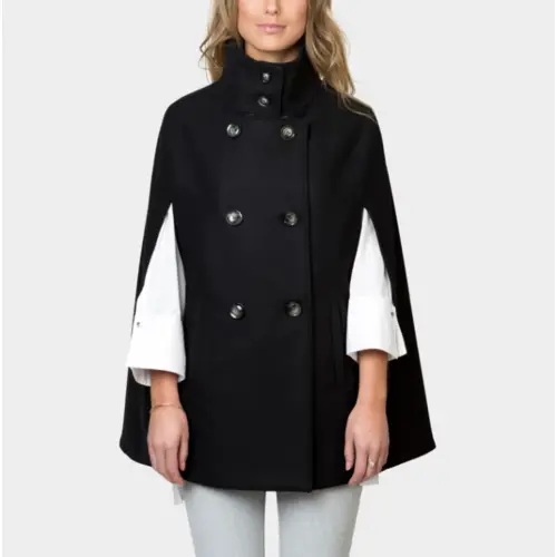 Heritage Double Breasted Wool Cashmere Cape Coat