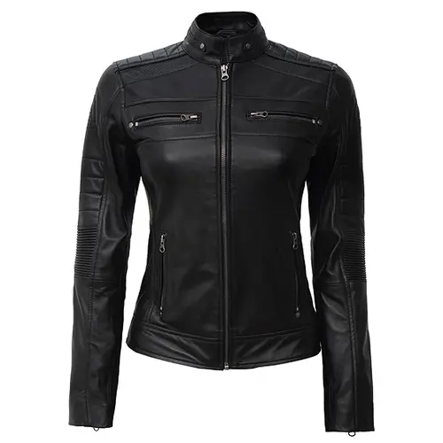 Slim Fit Black Leather Jacket