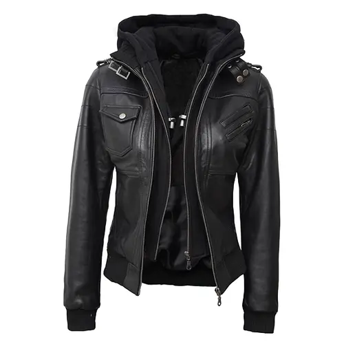 Stylish & Sleek Black Leather Jacket for Women