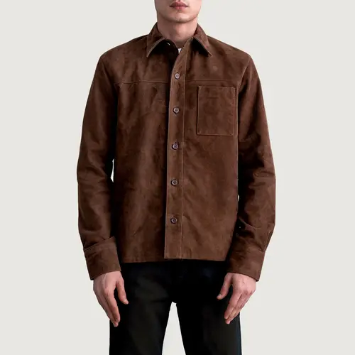 Suede Leather Shirt Classic Soft & Stylish Apparel